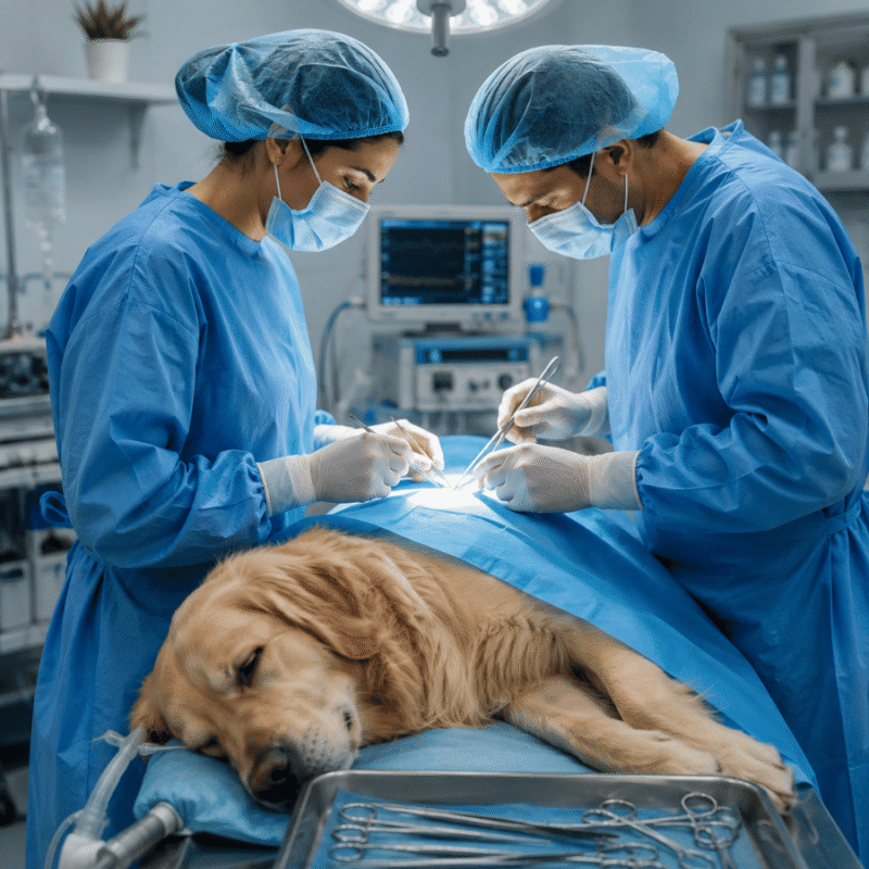 veterinarios operando una mascota en Colombia